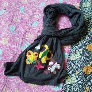 NATURAL LIFE gray butterfly scarf